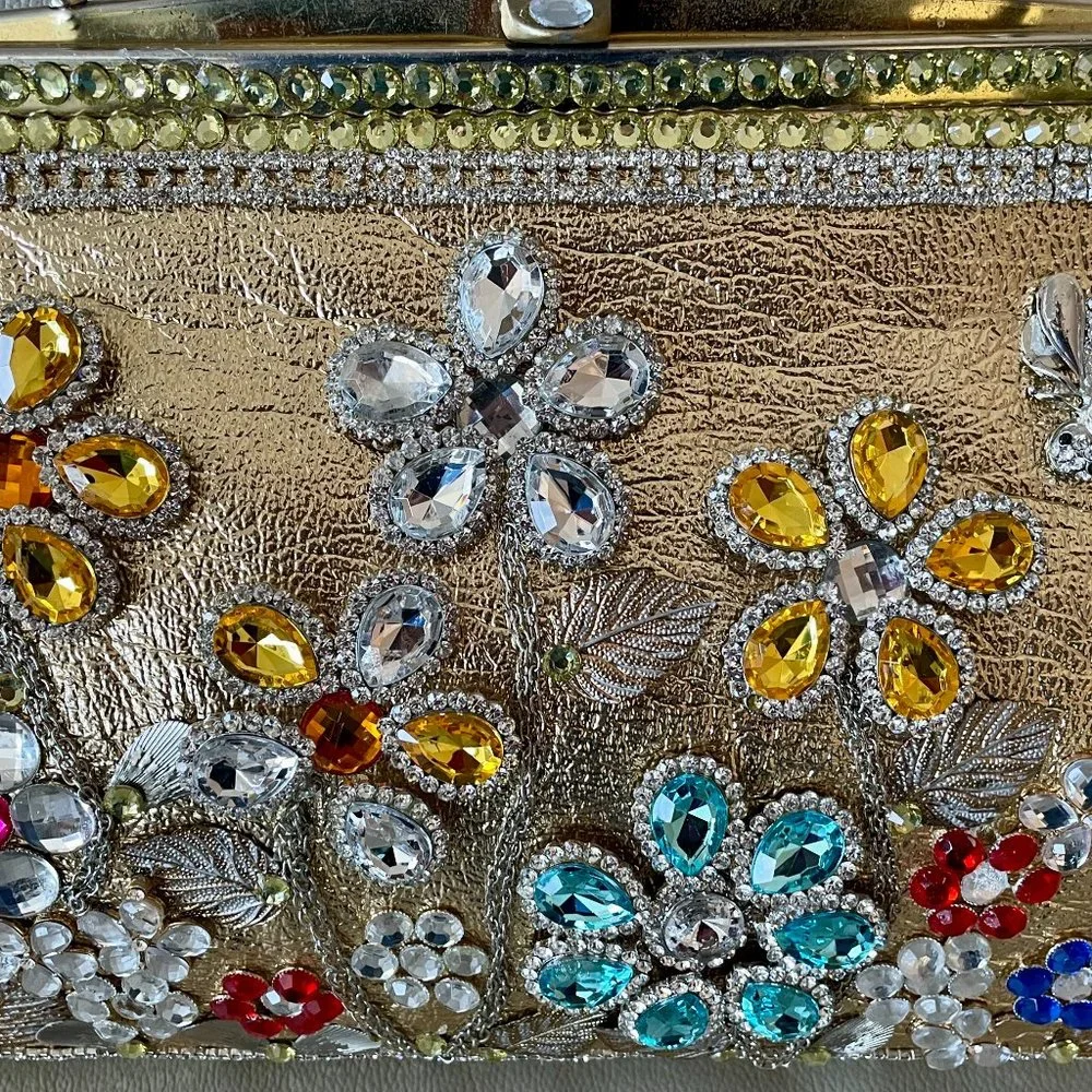 Upcycled, Handcrafted, Large Vintage Evening Bag - Picture 2 of 7